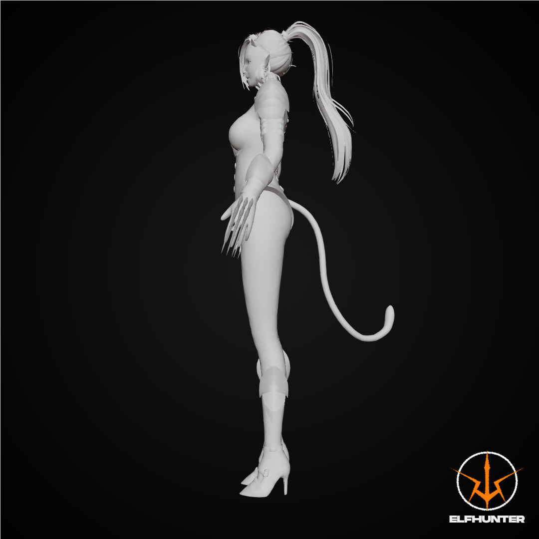 EXCLUSIVE EDITION RIGGED CHARACTER ELF MASKED Low-poly 3D model_9