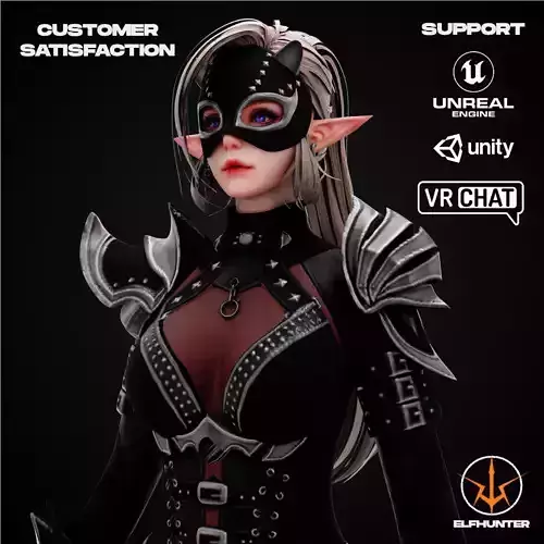 EXCLUSIVE EDITION RIGGED CHARACTER ELF MASKED Low-poly 3D model EXCLUSIVE EDITION RIGGED CHARACTER ELF MASKED Low-poly 3D model