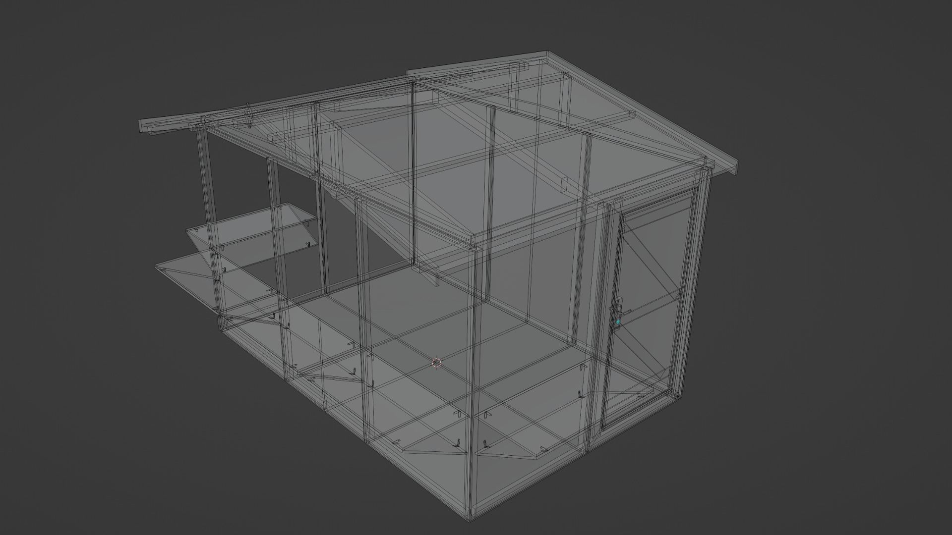 christmas market house Low-poly 3D model_6