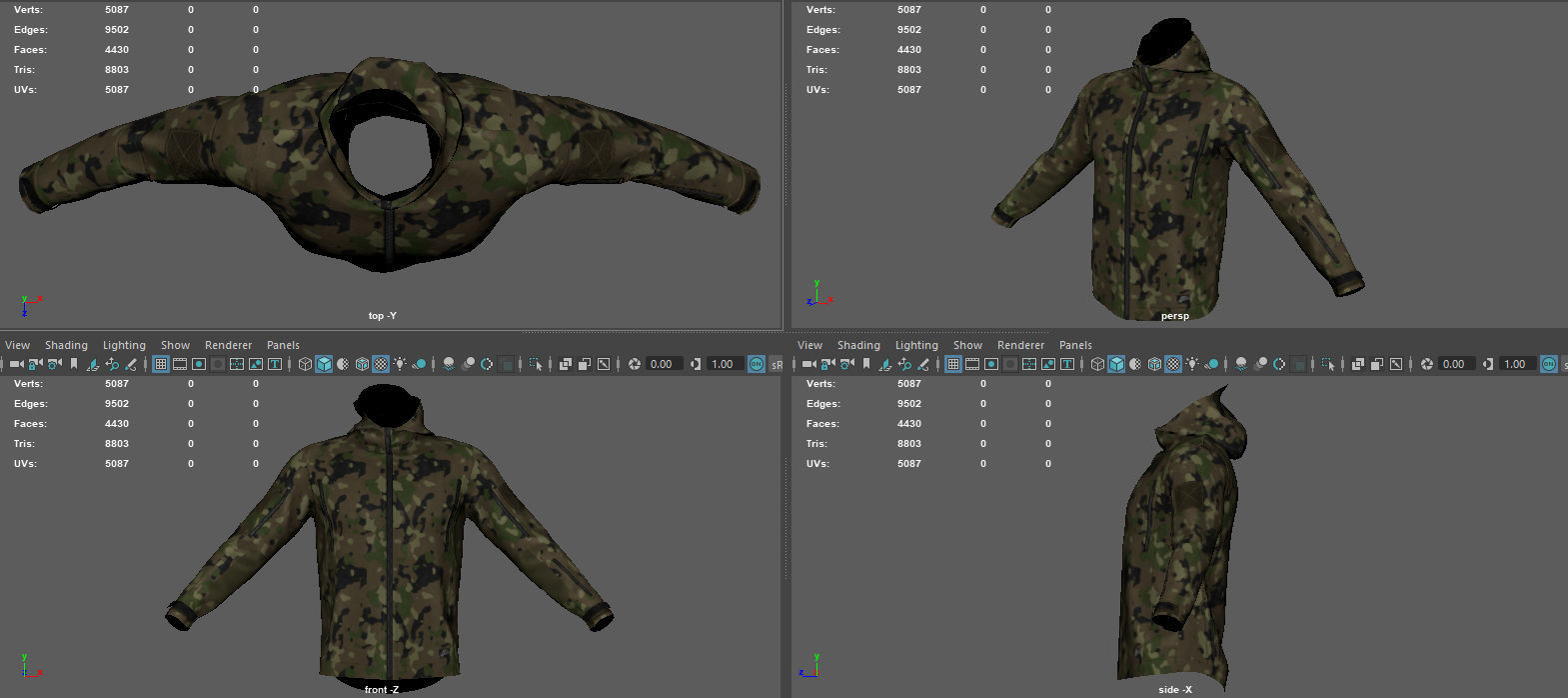 PATRIOT  JACKET Low-poly 3D model_12