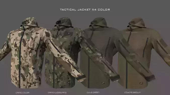 PATRIOT  JACKET Low-poly 3D model PATRIOT  JACKET Low-poly 3D model