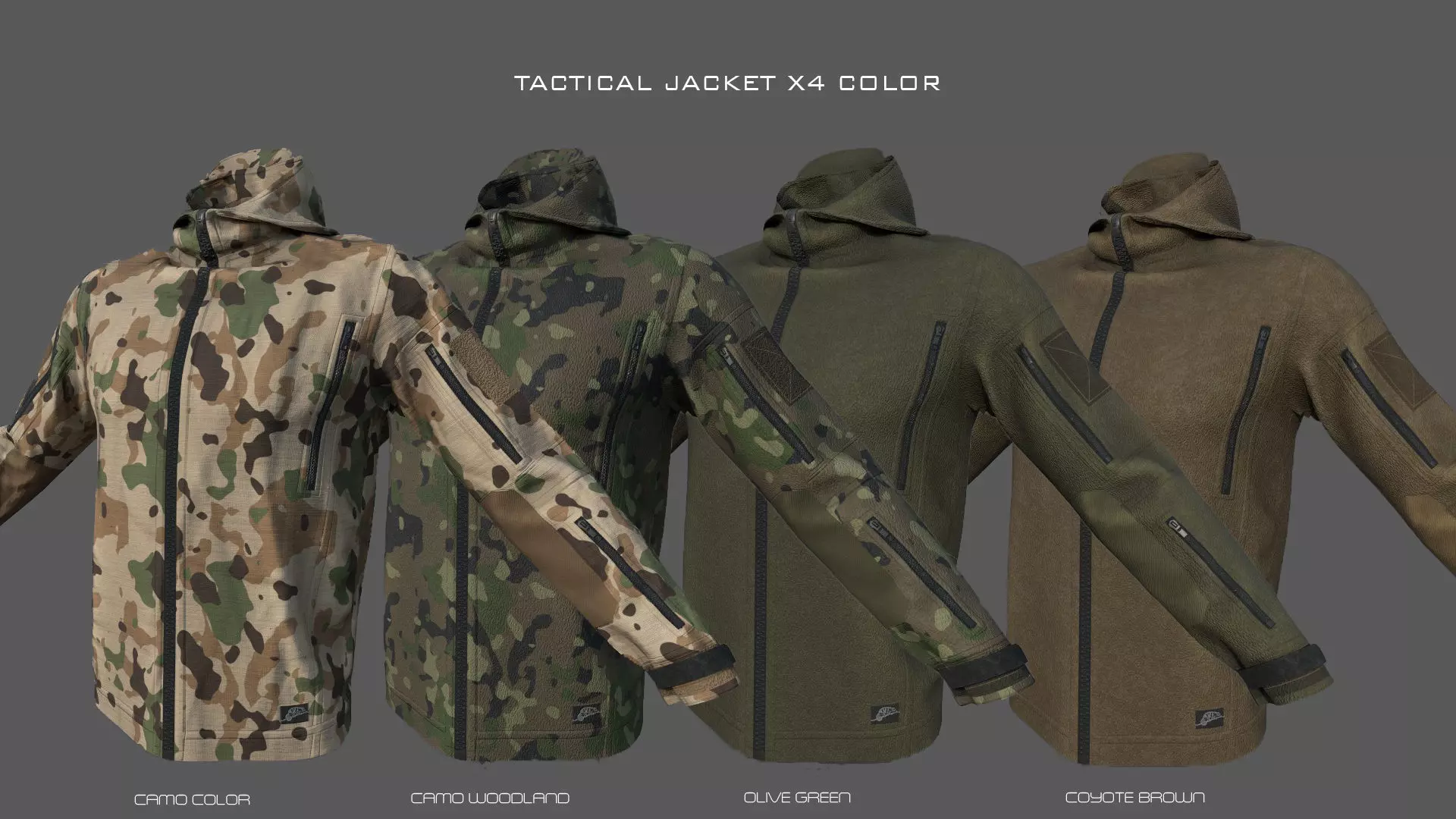 PATRIOT  JACKET Low-poly 3D model_0