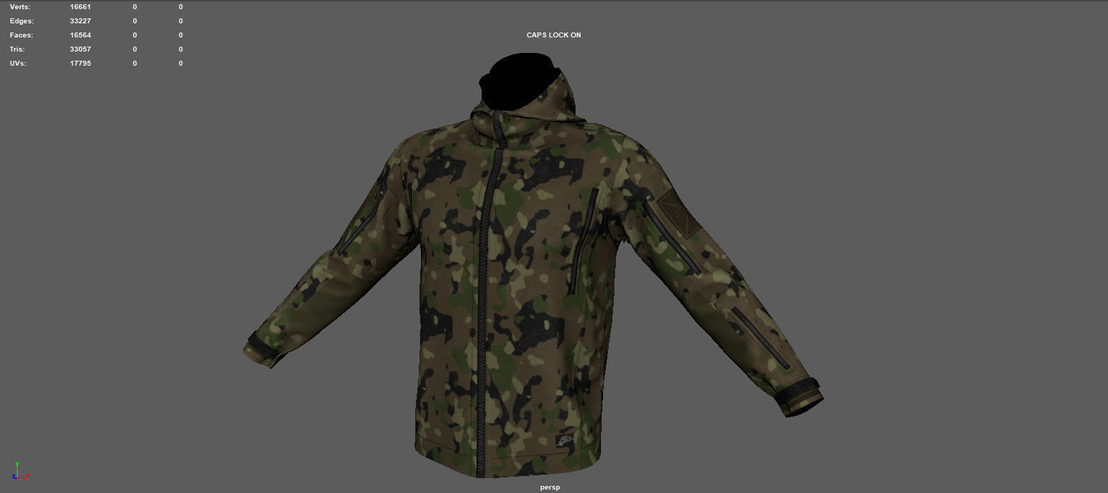 PATRIOT  JACKET Low-poly 3D model_6