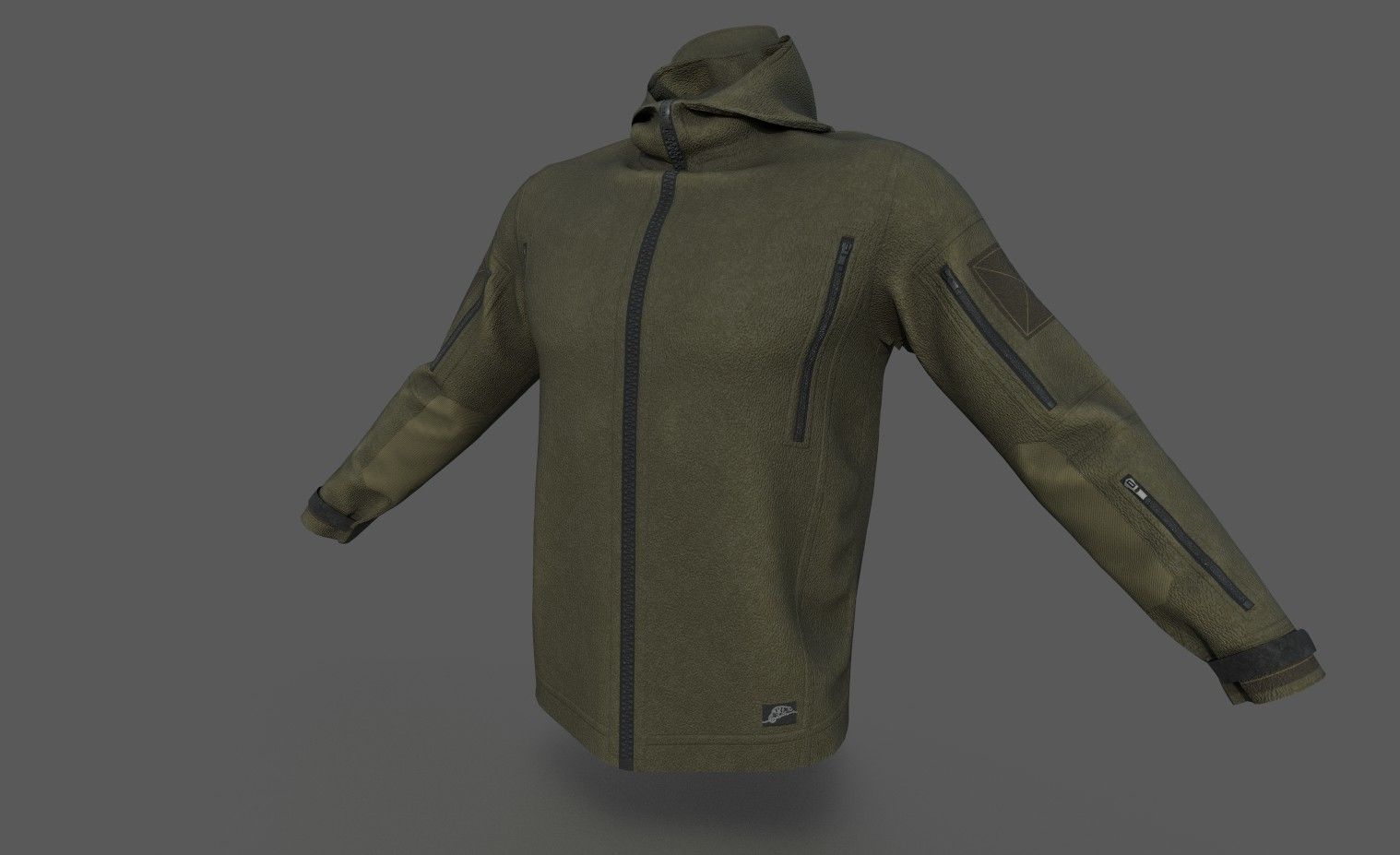 PATRIOT  JACKET Low-poly 3D model_5