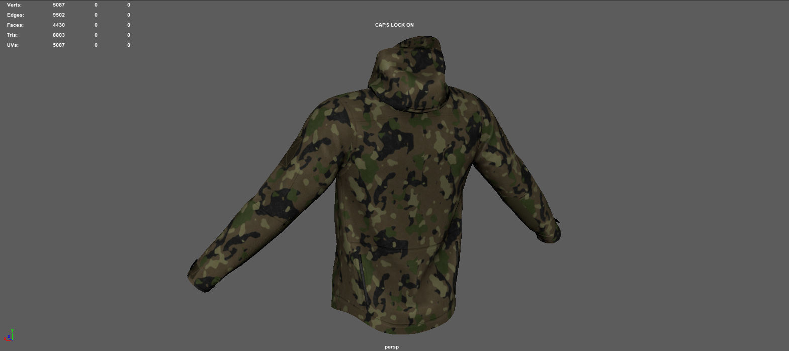 PATRIOT  JACKET Low-poly 3D model_11