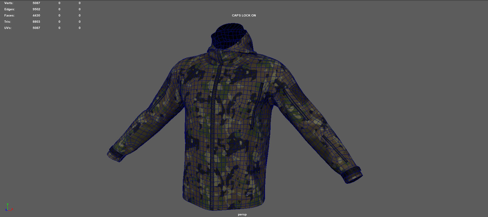 PATRIOT  JACKET Low-poly 3D model_10