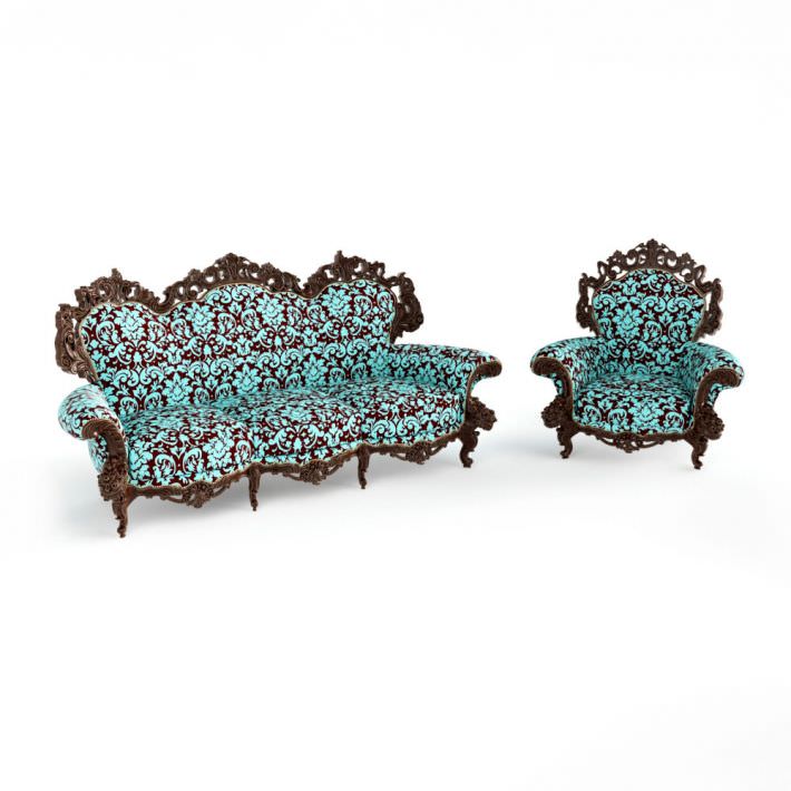 Classic Furniture Collection 3D model_3