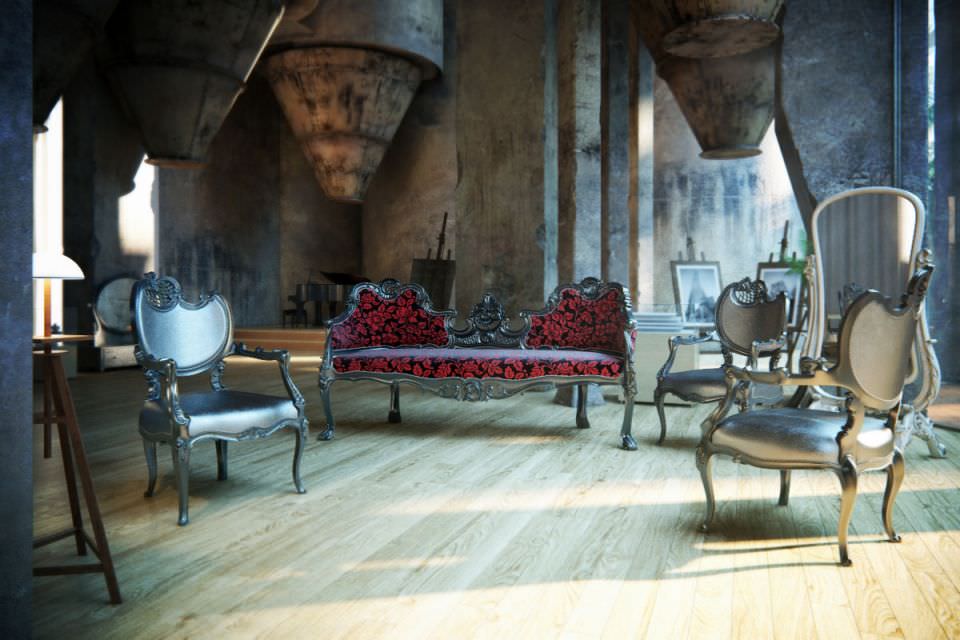 Classic Furniture Collection 3D model_5