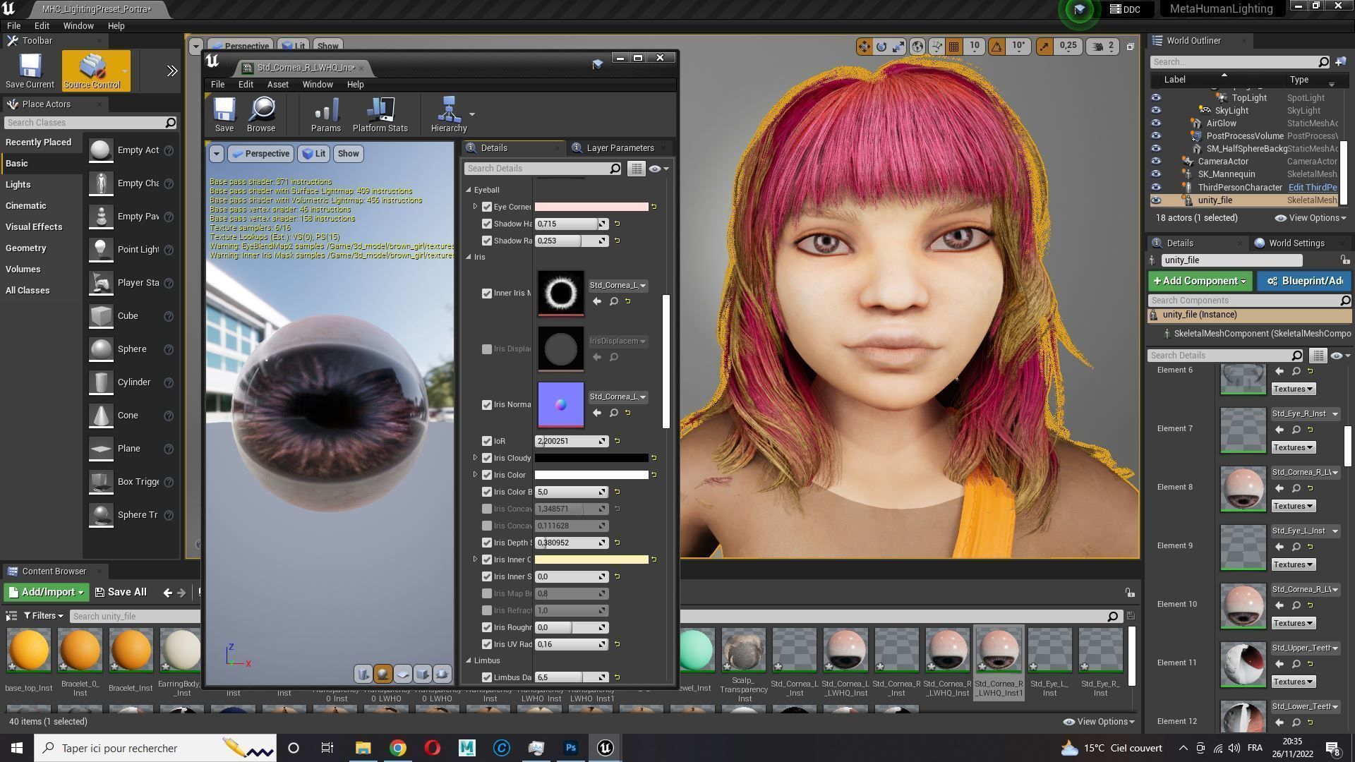 Curvy Brown Girl Naked and clothed Low-poly 3D model_29