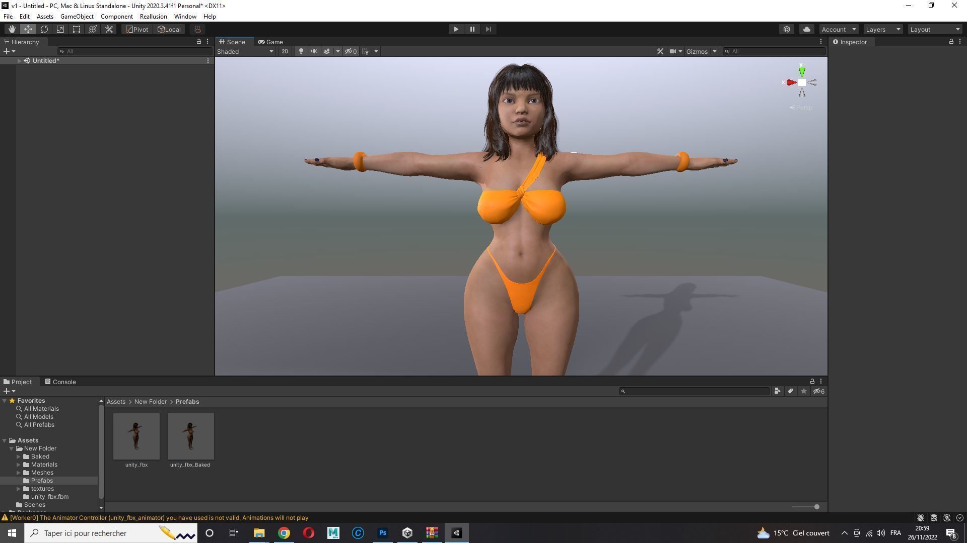 Curvy Brown Girl Naked and clothed Low-poly 3D model_31