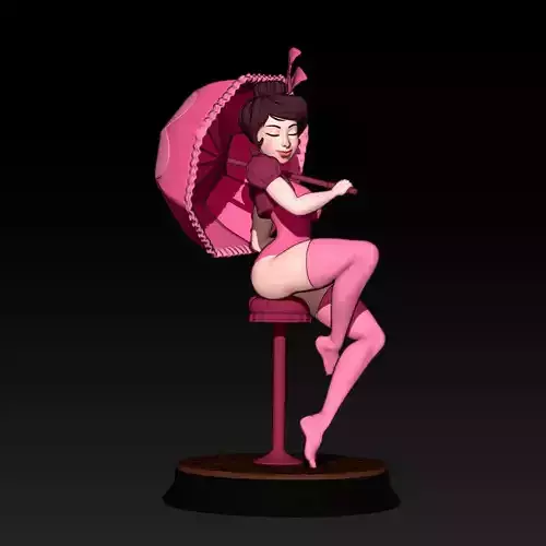 PIN-UP PINK UMBRELLA