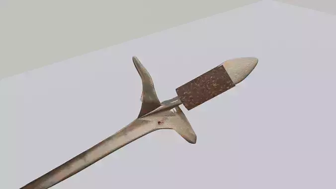 Northern Europe one edge slayer sword Low-poly 3D model