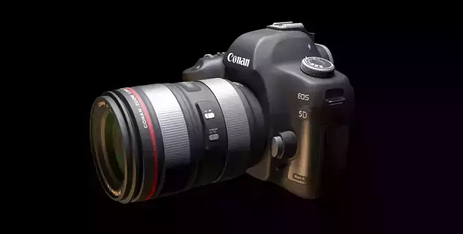 Camera canon eos mark ii 3D model