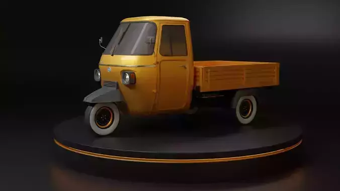 Piaggio Ape P601 Low-poly 3D model
