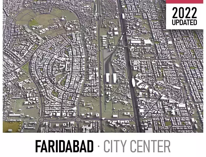 Faridabad Low-poly 3D model