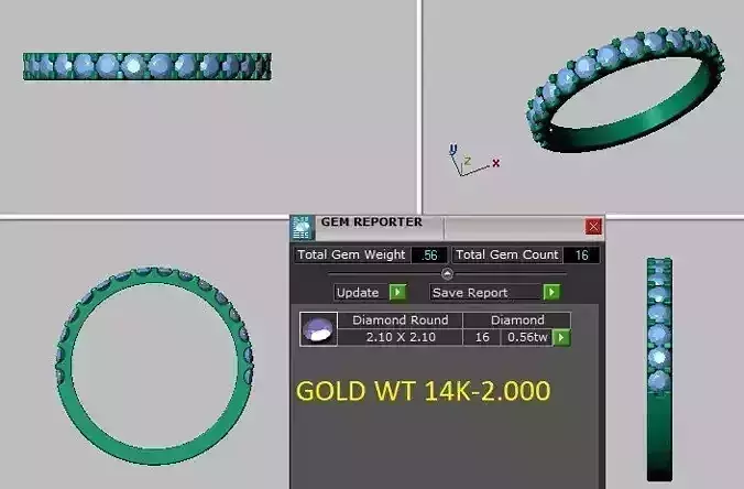 side ring set diamonds