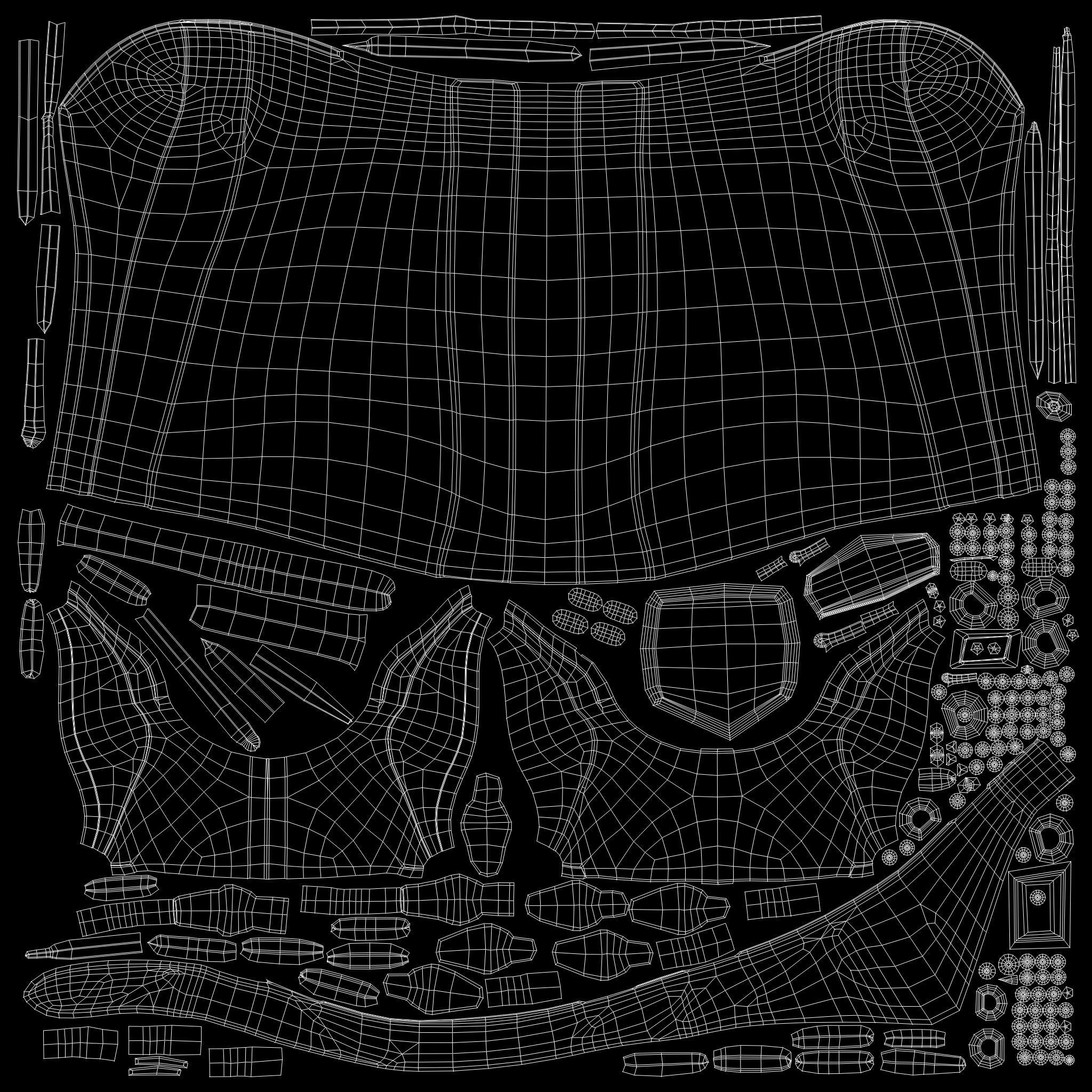 Steampunk Corset With Shrug Low-poly 3D model_13