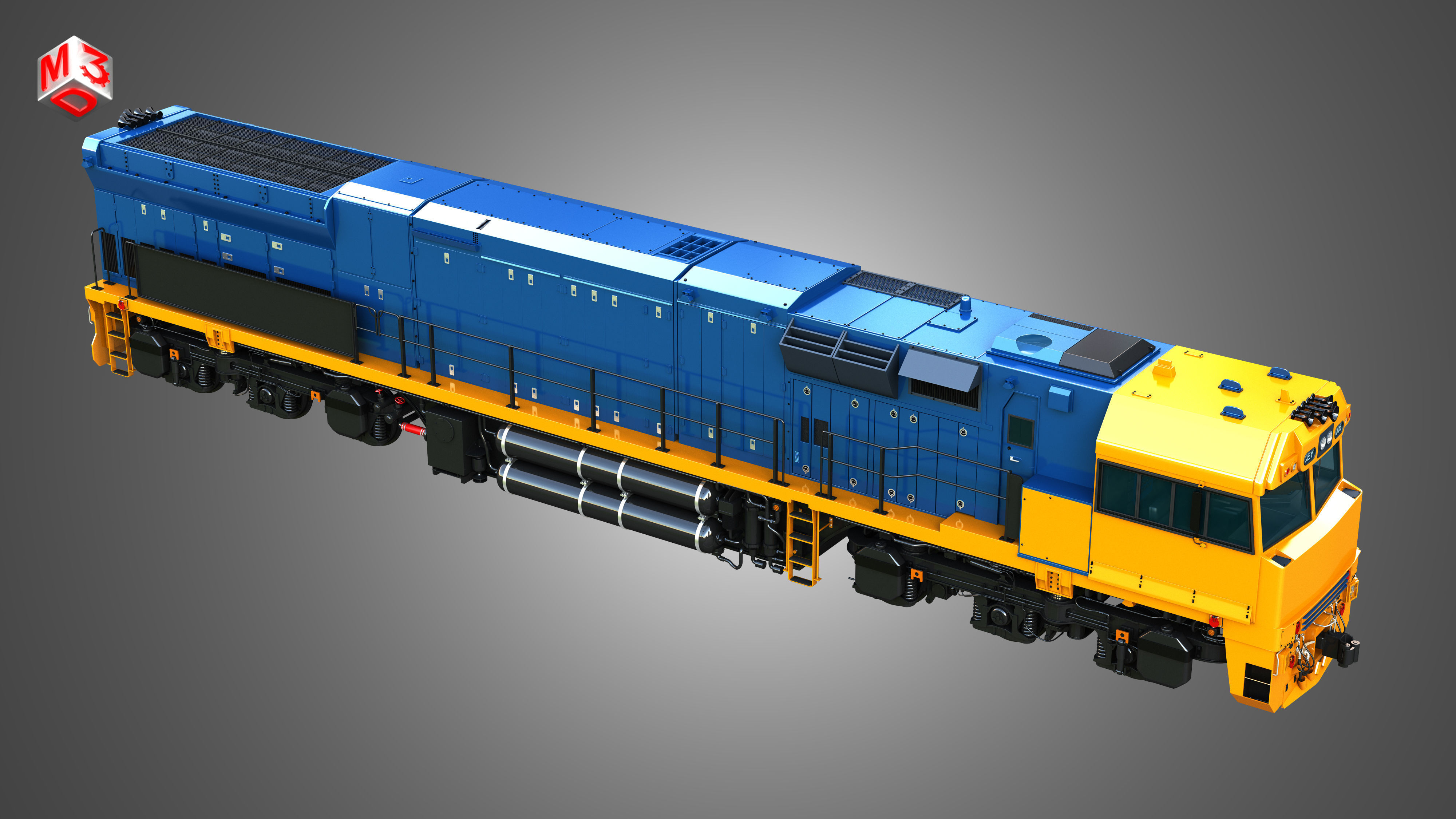 C44aci - Heavy Duty Diesel Electric Locomotive 3D model_18