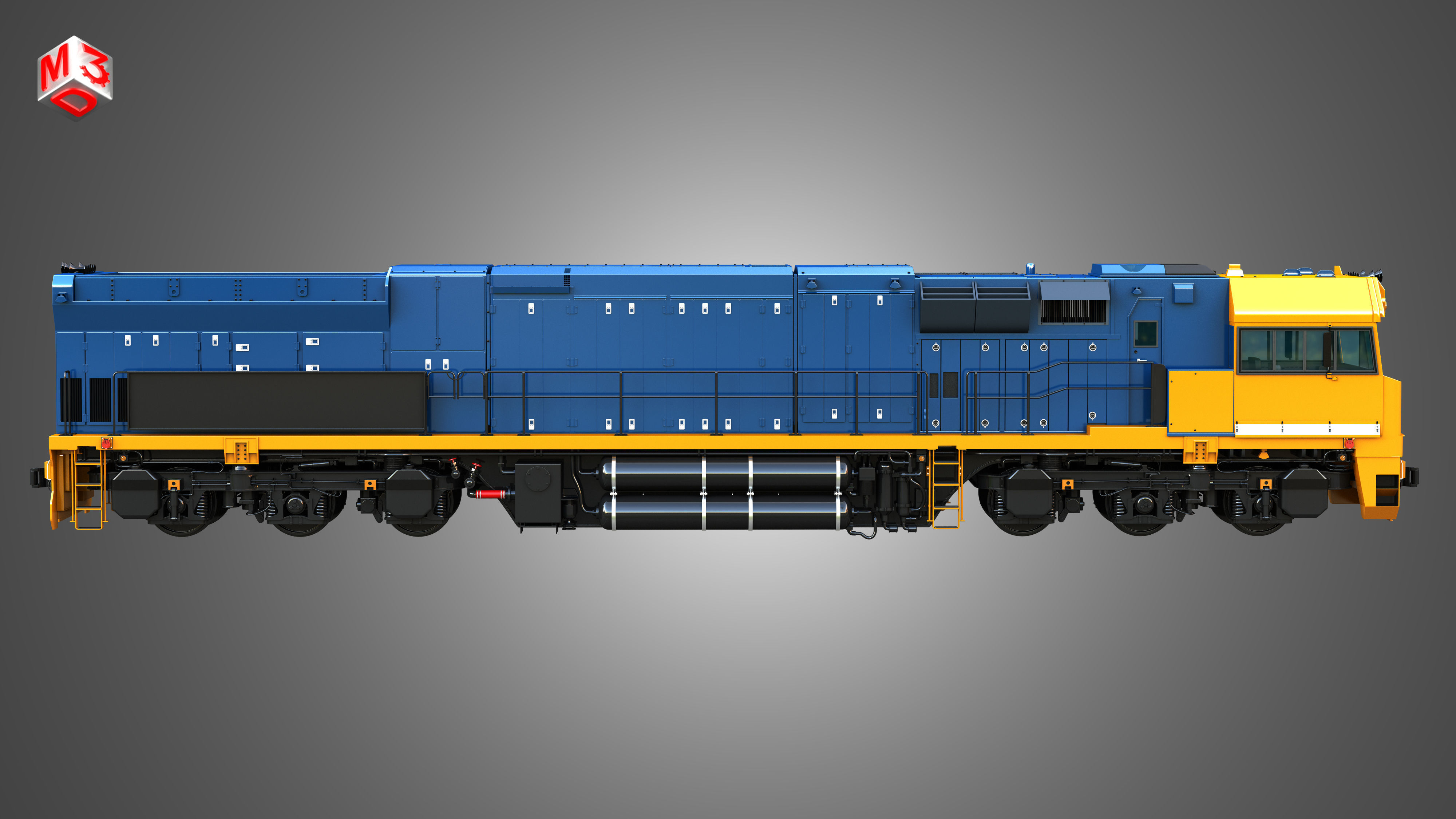 C44aci - Heavy Duty Diesel Electric Locomotive 3D model_7
