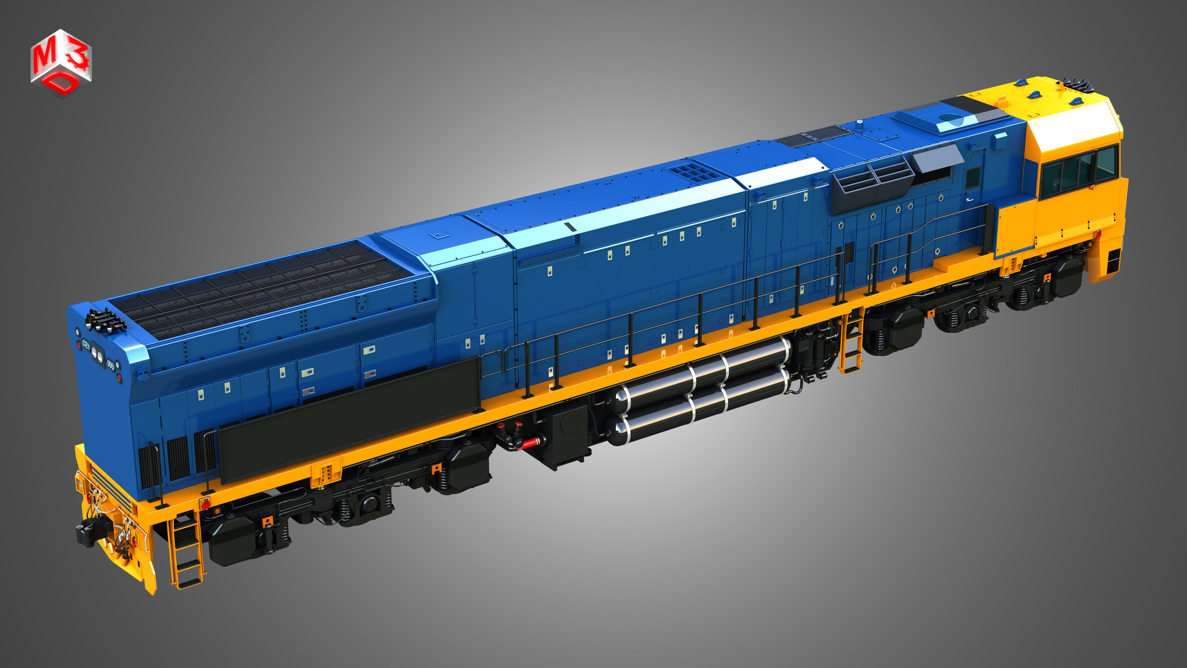 C44aci - Heavy Duty Diesel Electric Locomotive 3D model_17