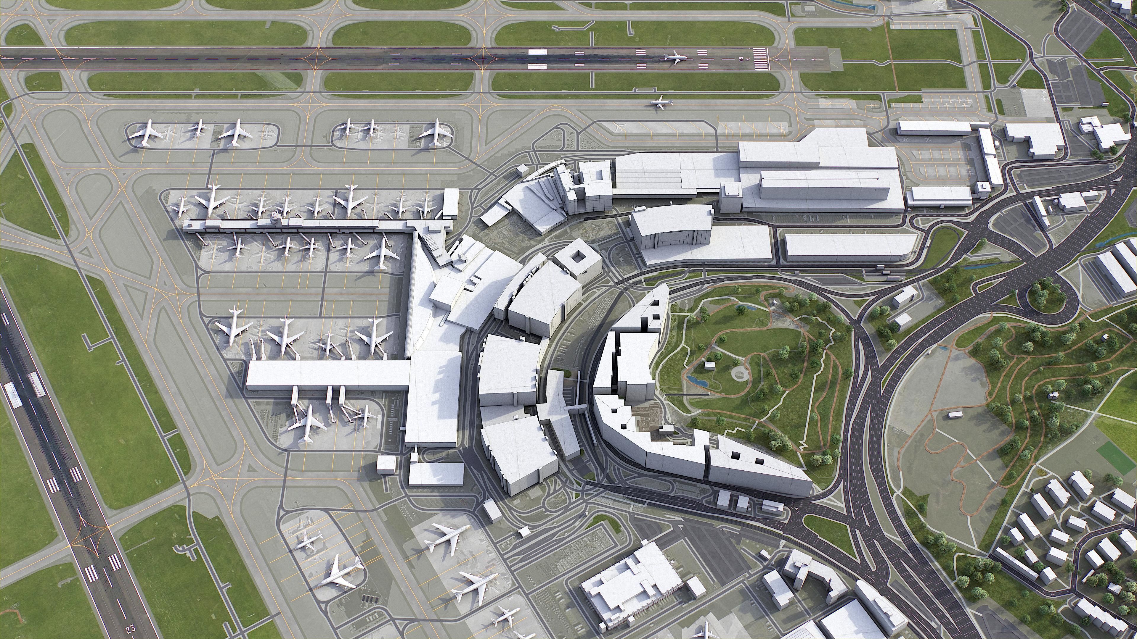 Zurich Low-poly 3D model_19