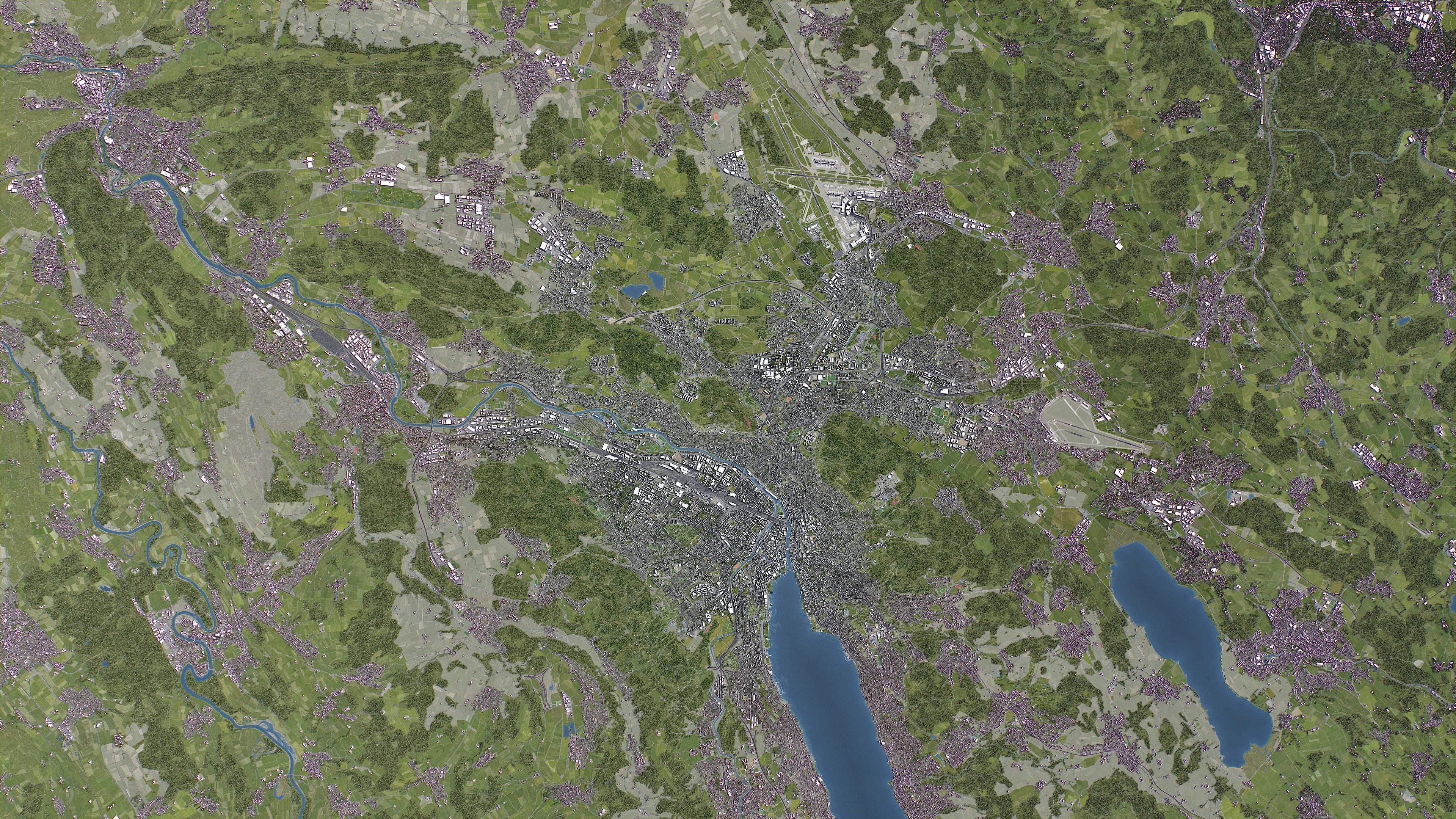 Zurich Low-poly 3D model_18