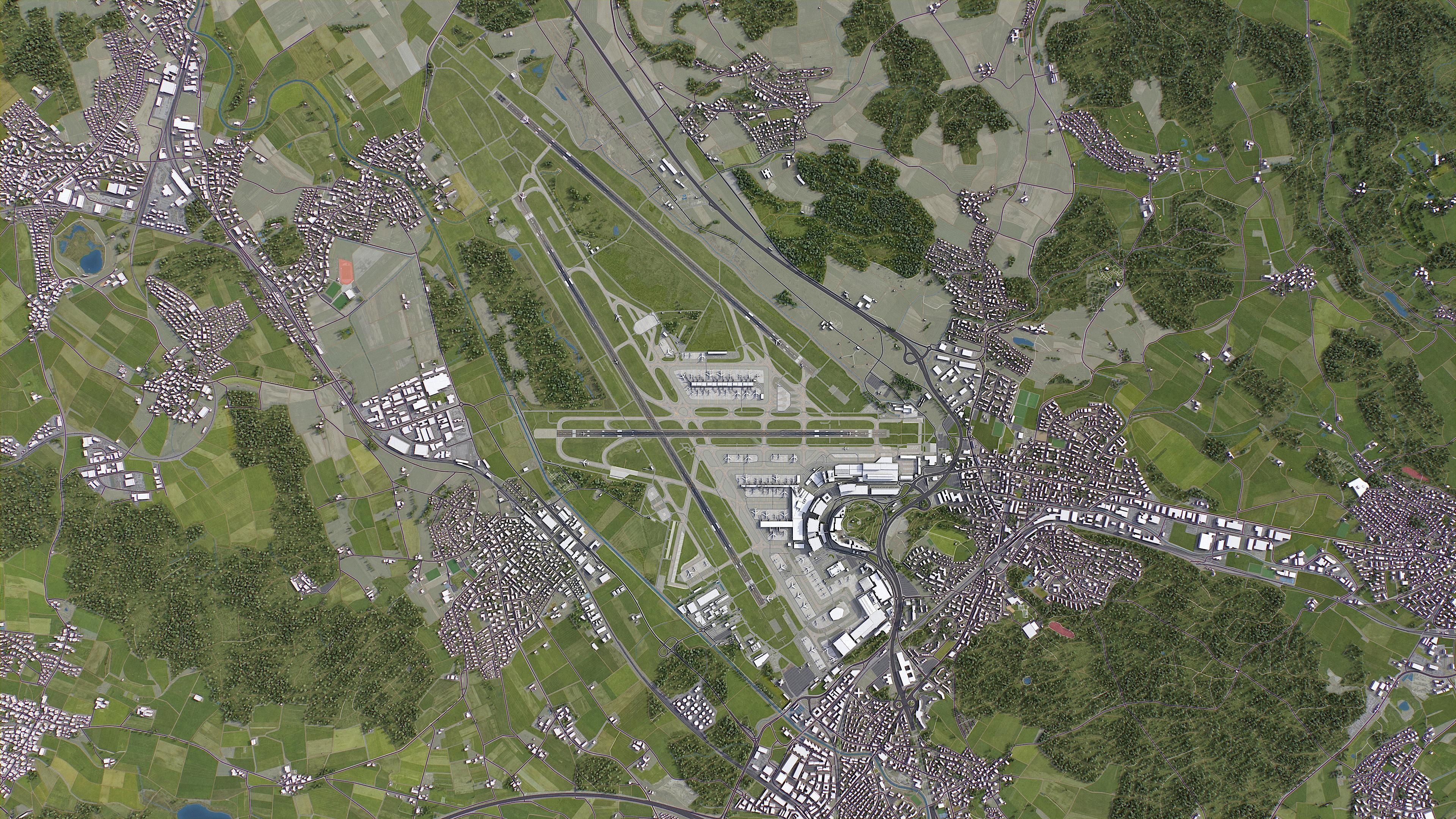 Zurich Low-poly 3D model_28