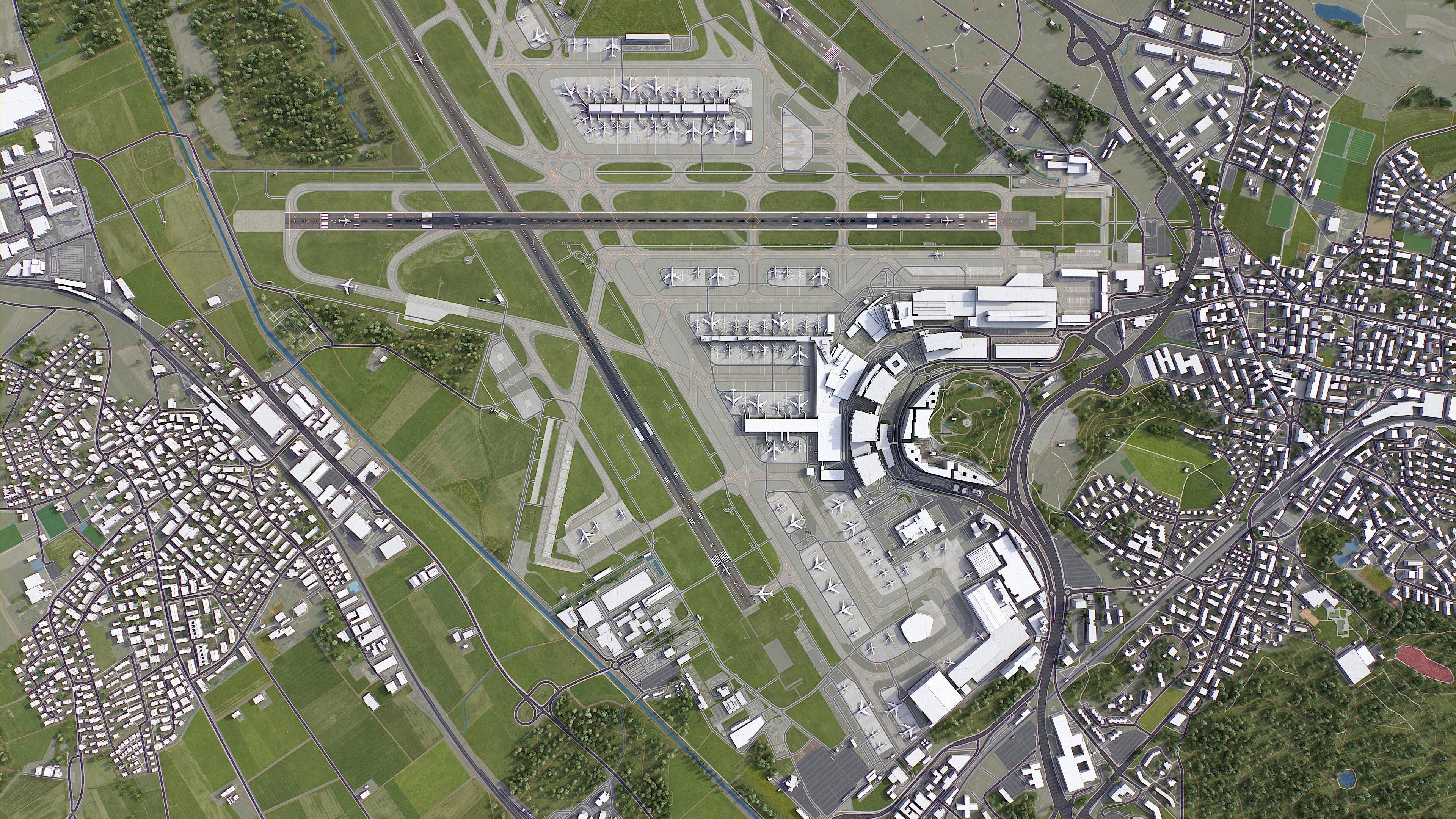 Zurich Low-poly 3D model_27