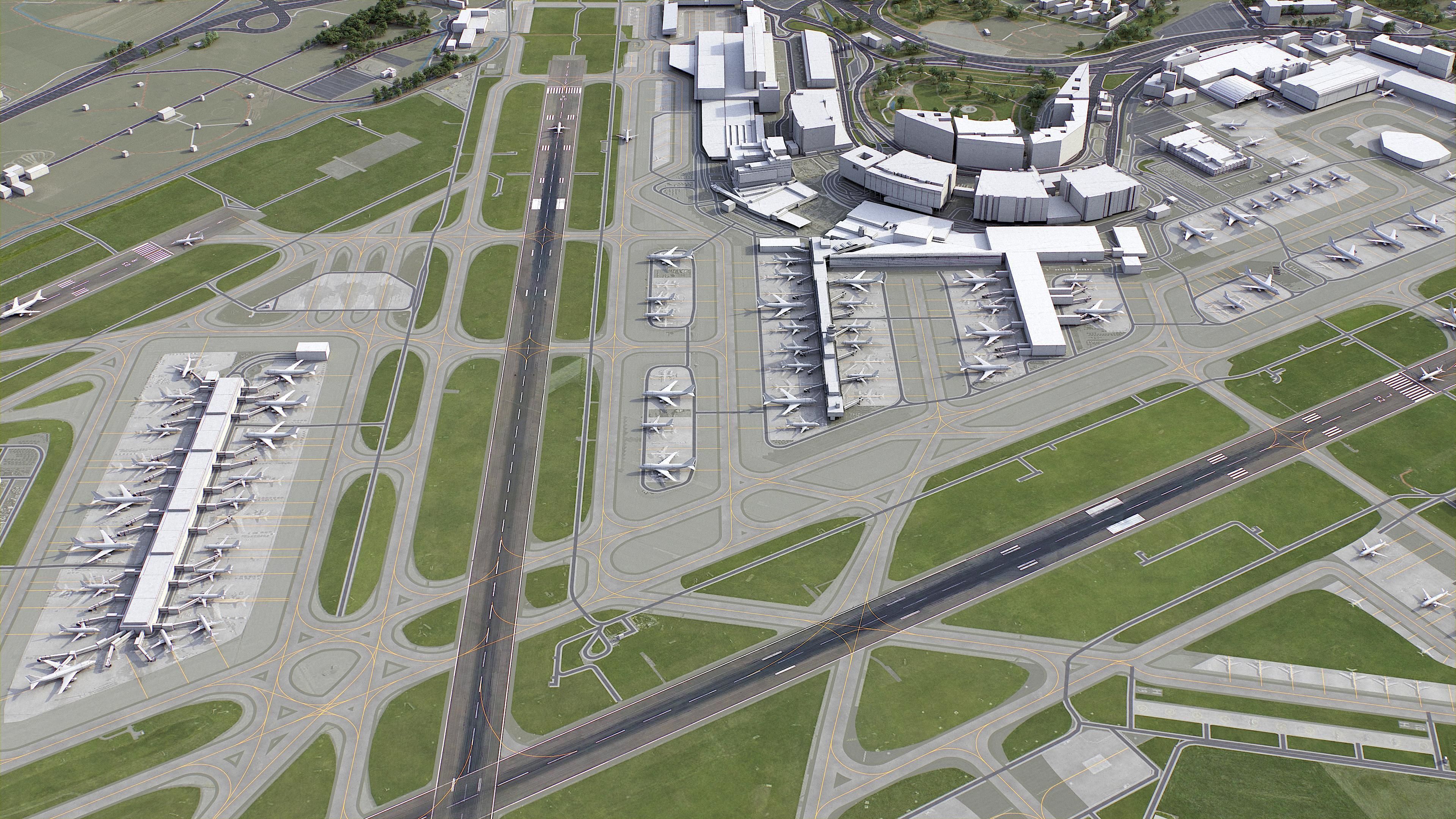 Zurich Low-poly 3D model_25