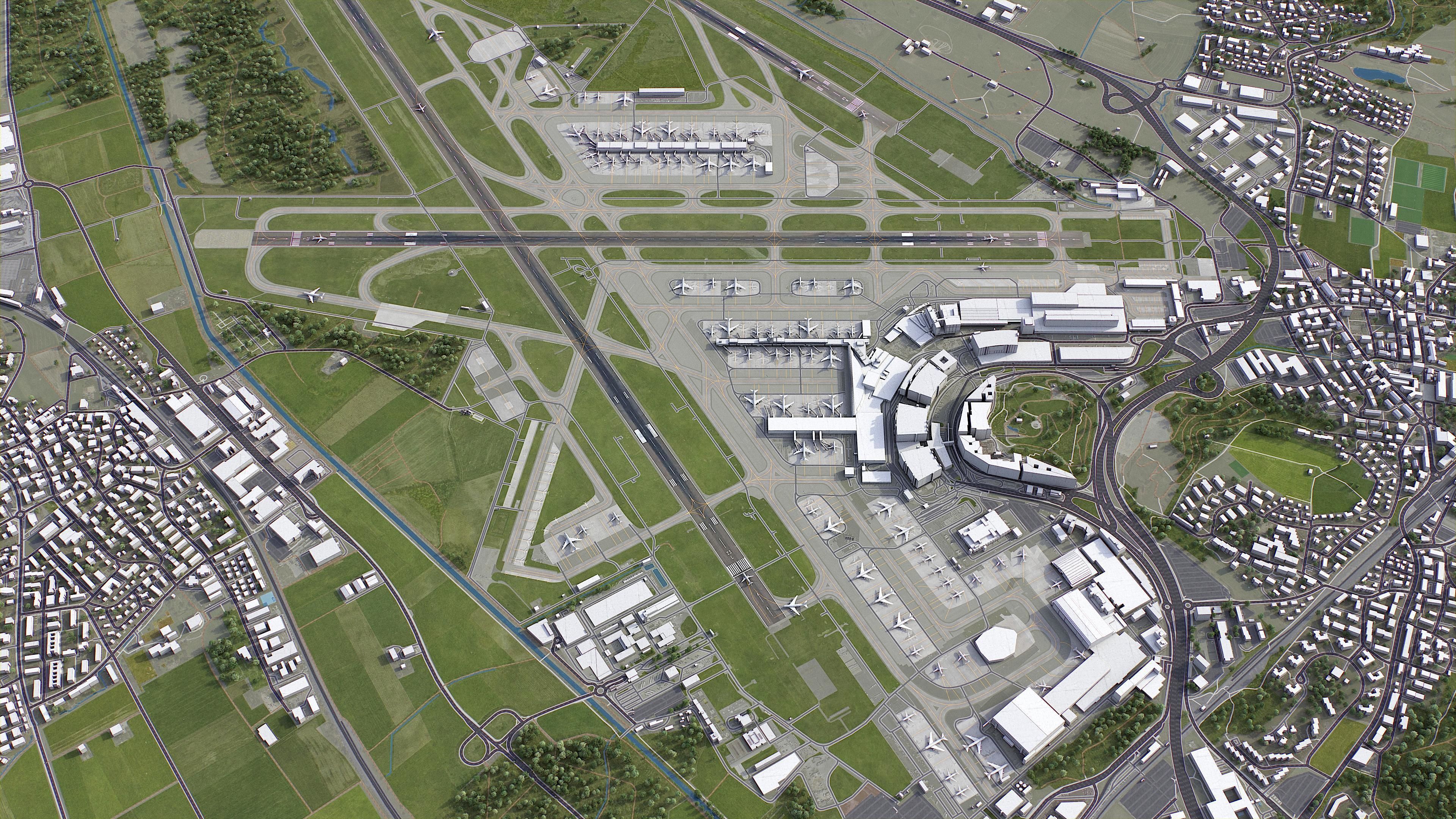 Zurich Low-poly 3D model_20