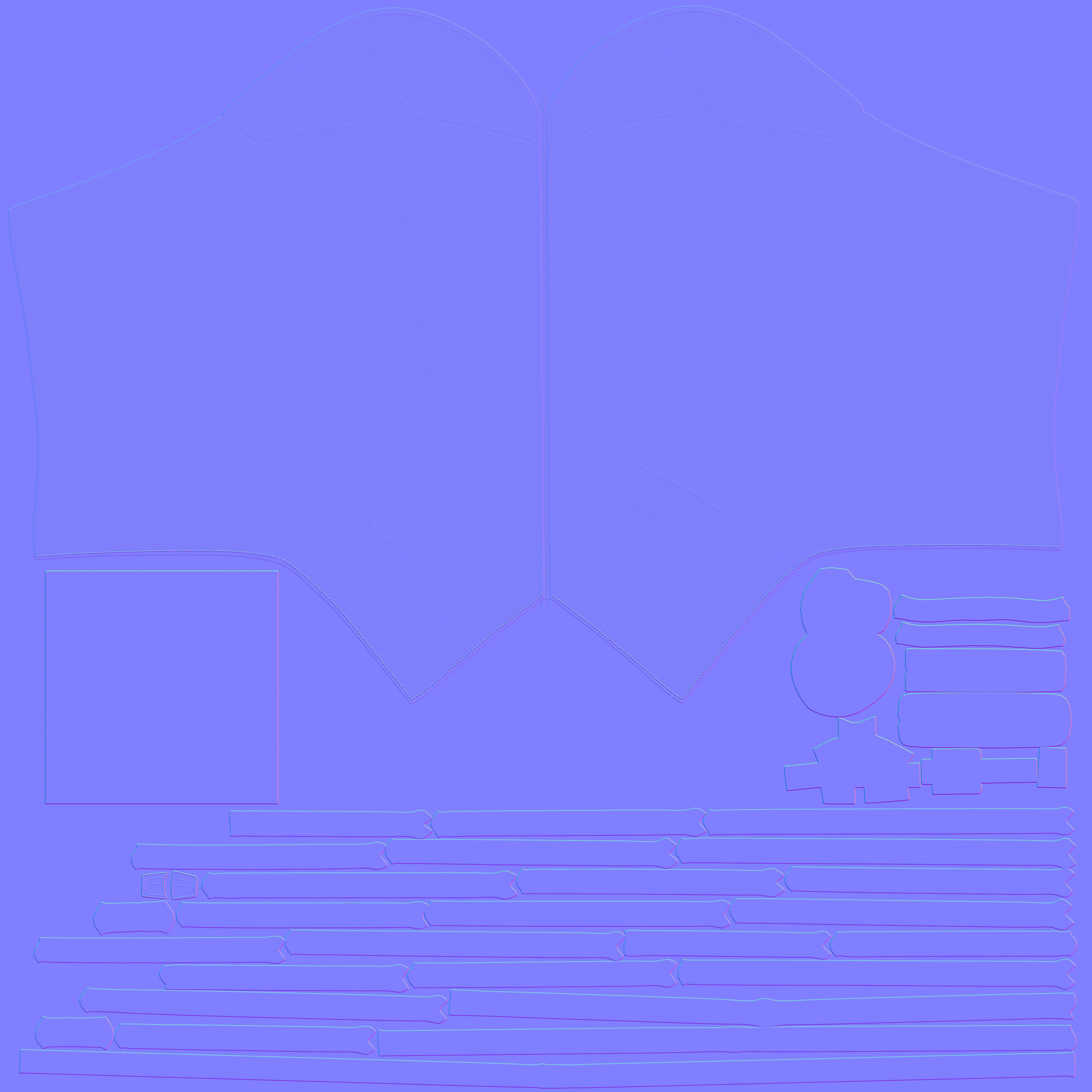 Office Lady Lace Up Stripes Corset Top Low-poly 3D model_11