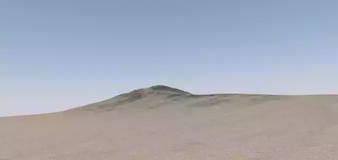 Desert 3D mountain in