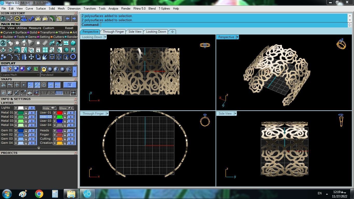 Rose Bracelet 3D print model_6