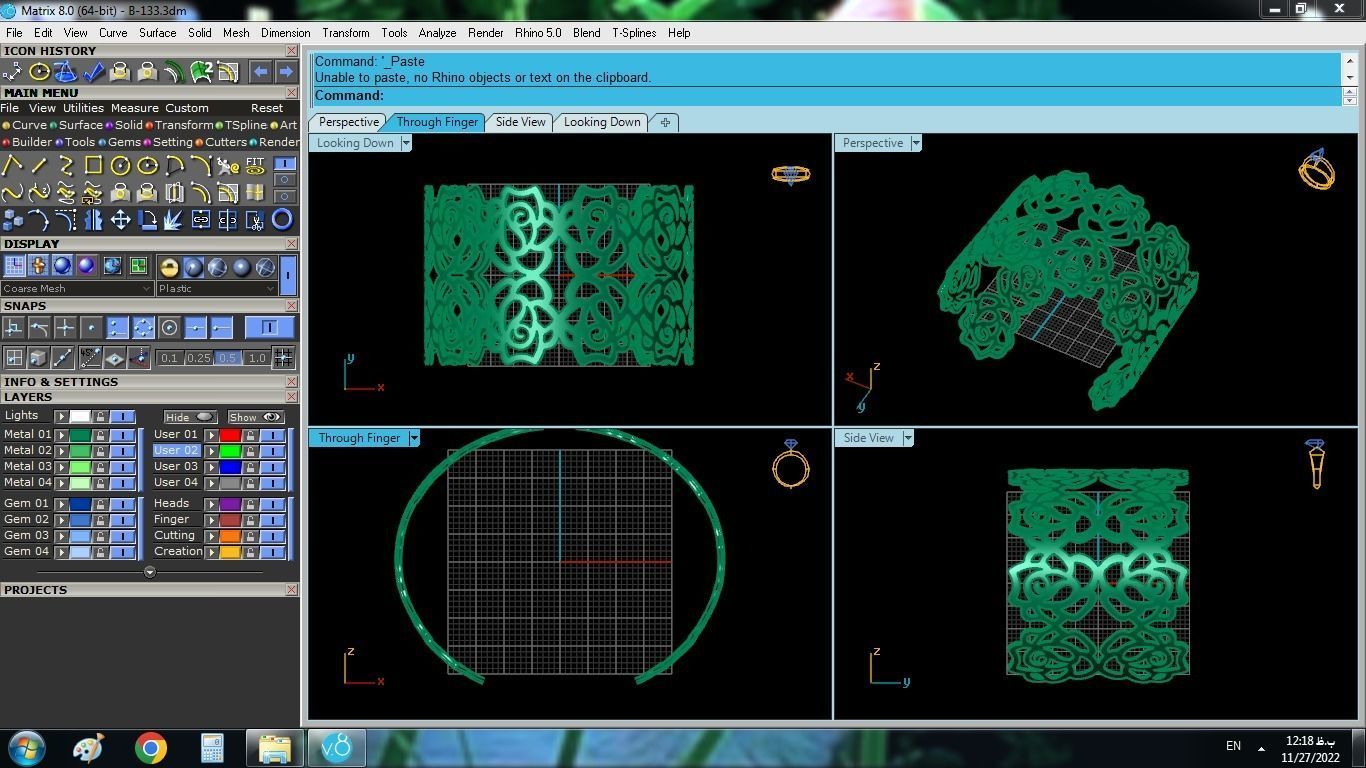 Rose Bracelet 3D print model_8