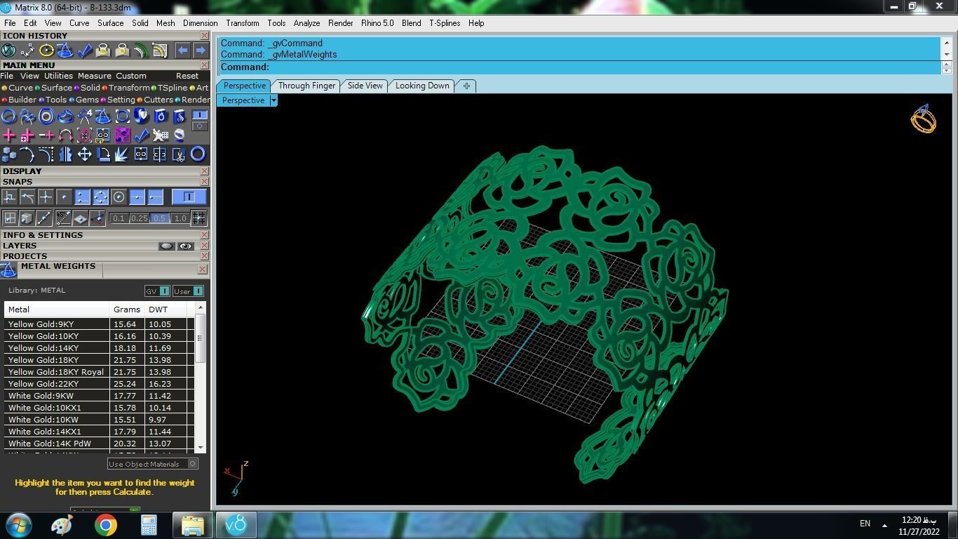 Rose Bracelet 3D print model_9