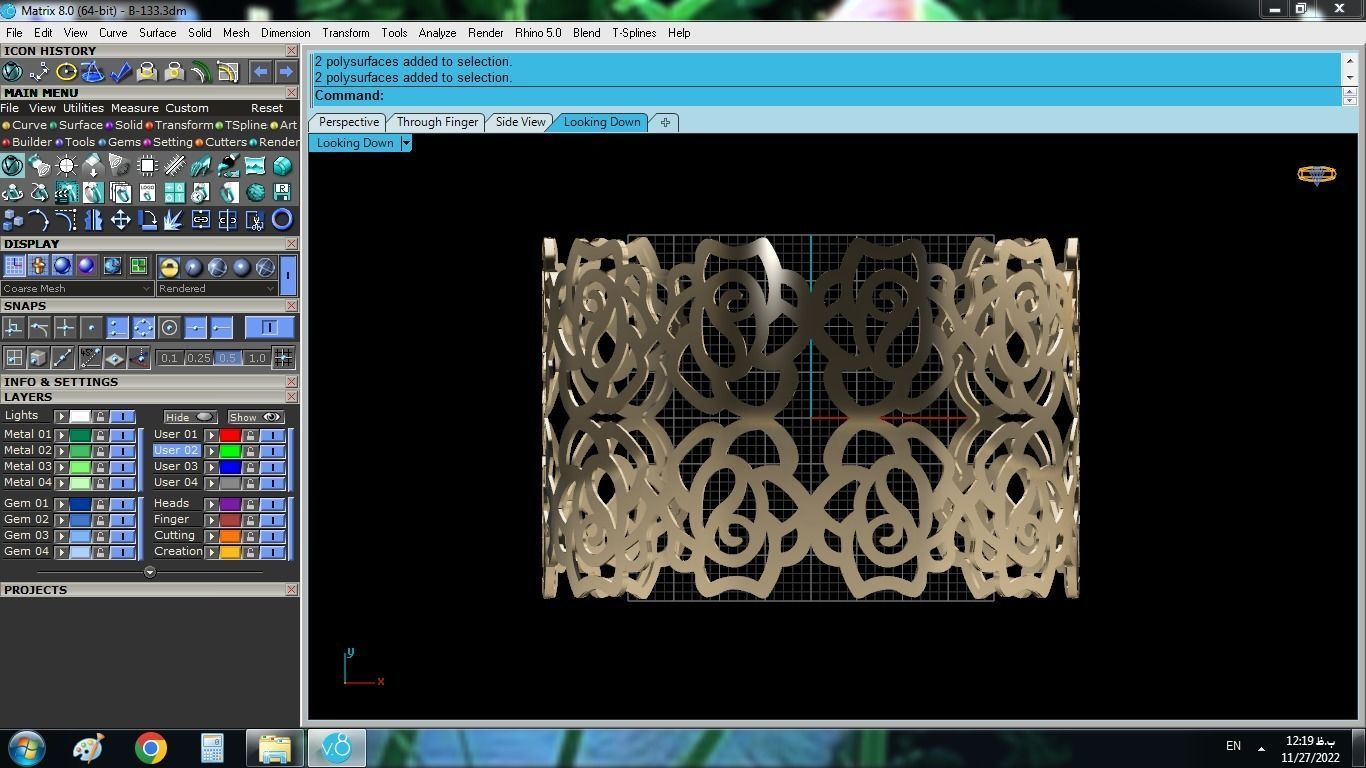 Rose Bracelet 3D print model_7