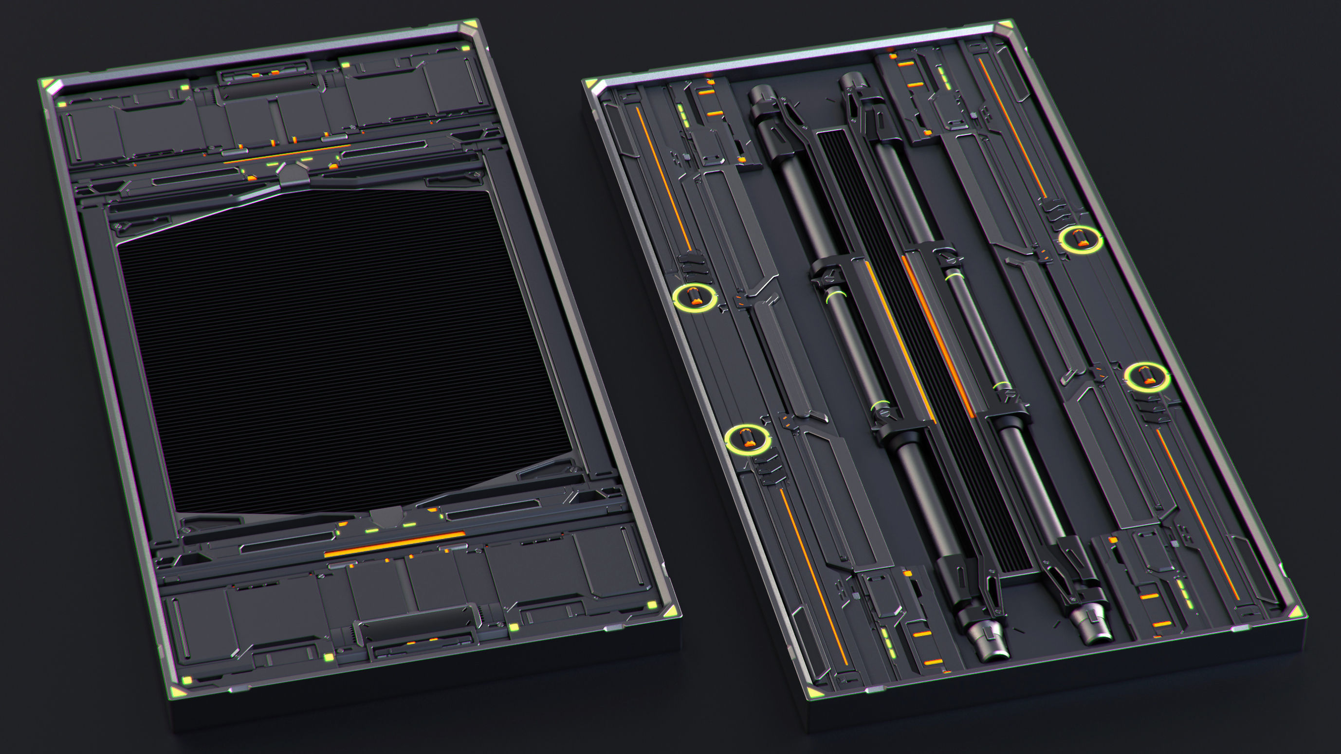 SciFi Panels set 3D model_6