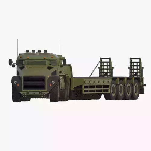 Military truck with trailer