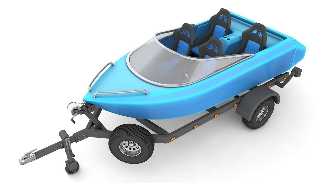 Mini Jet Boat 3D model_1