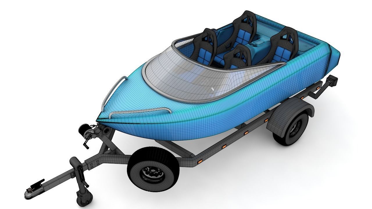 Mini Jet Boat 3D model_9