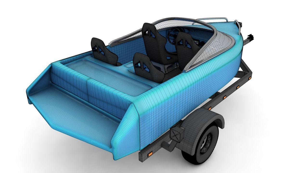 Mini Jet Boat 3D model_8