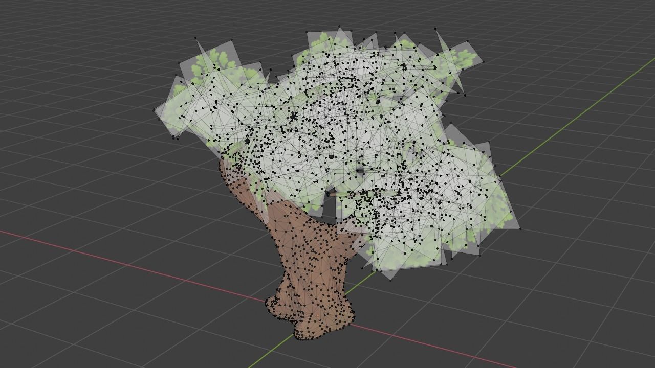  Stylized oak Low-poly 3D model_5