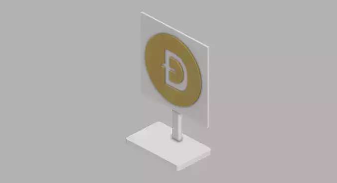 Doge Coin Stand 3D print model