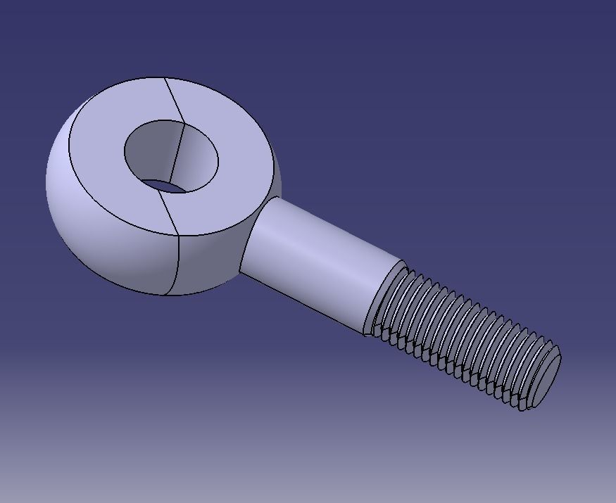 M30 Eye Bolt 3D print model_8
