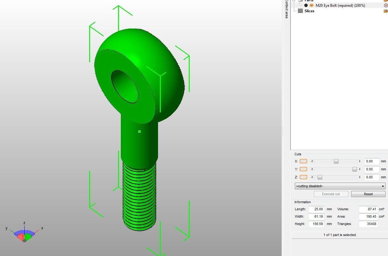 M20 Eye Bolt 3D print model_13