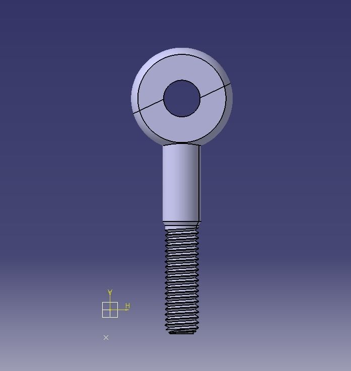 M14  Eye Bolt 3D print model_4