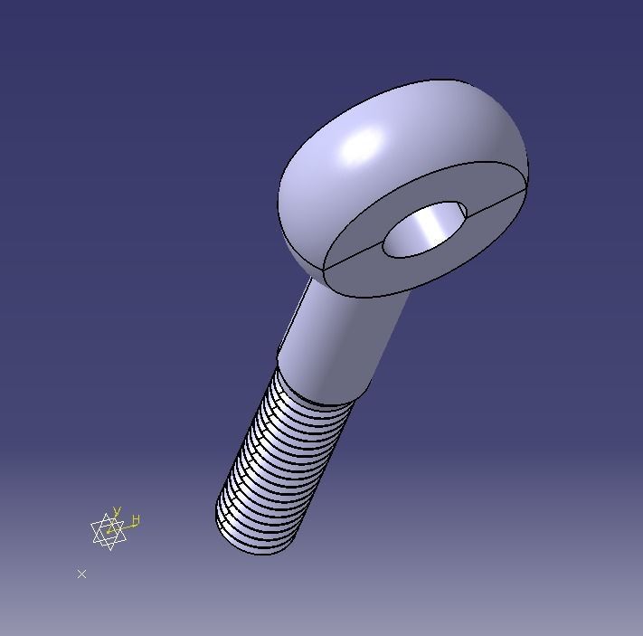 M14  Eye Bolt 3D print model_12