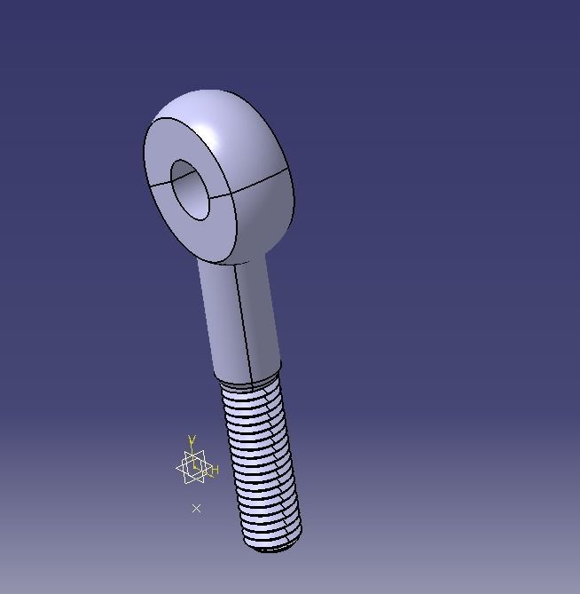 M14  Eye Bolt 3D print model_29