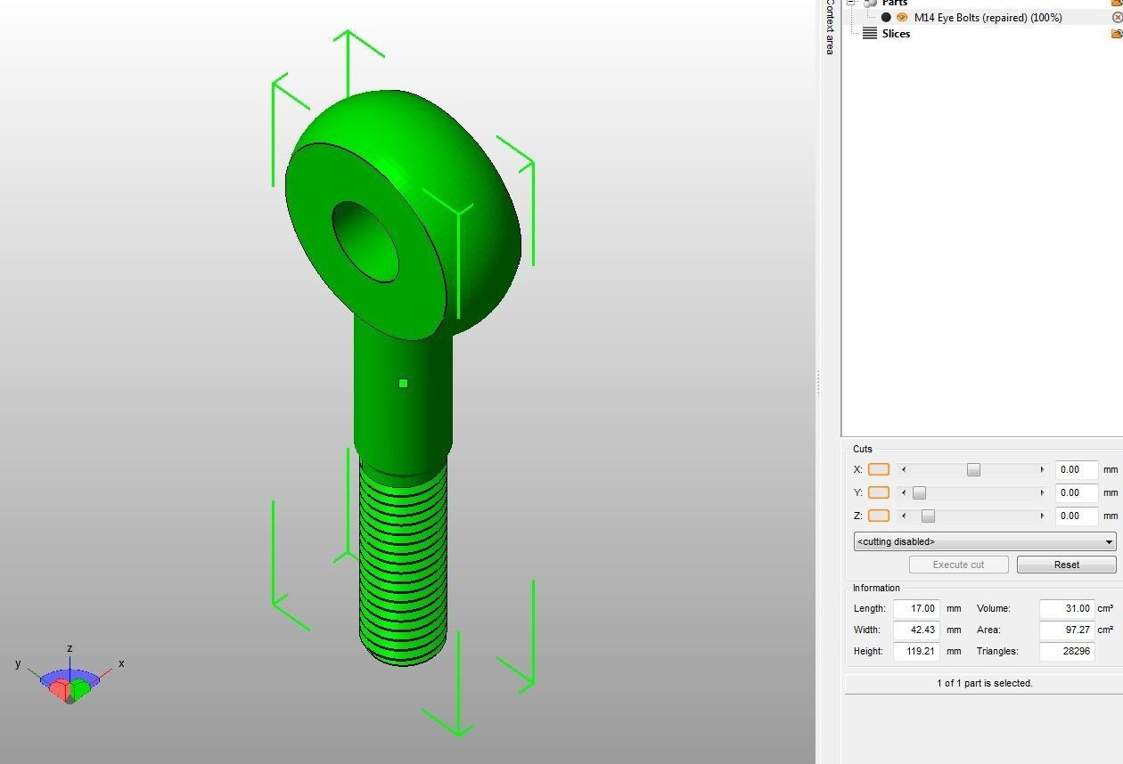 M14  Eye Bolt 3D print model_14