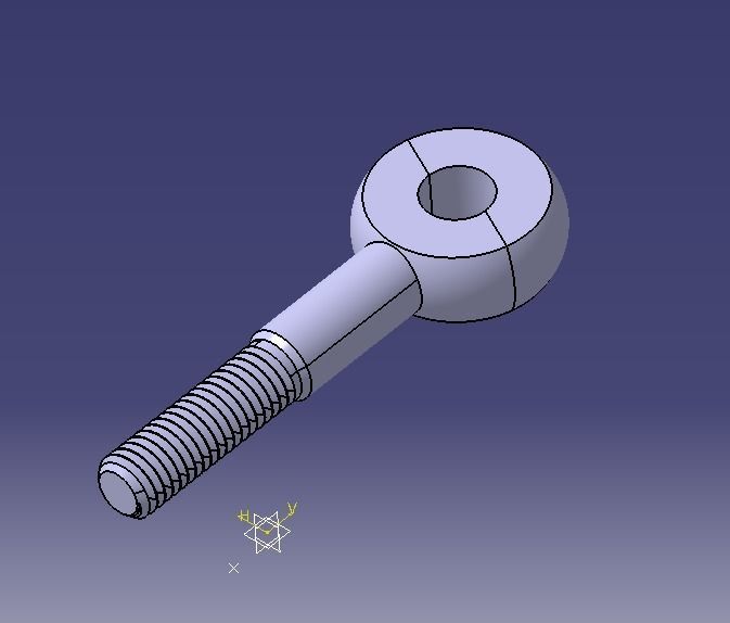 M14  Eye Bolt 3D print model_7